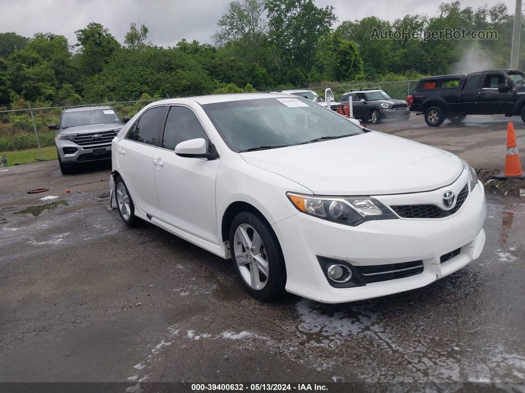 2014 Toyota Camry Se White vin: 4T1BF1FK2EU806083