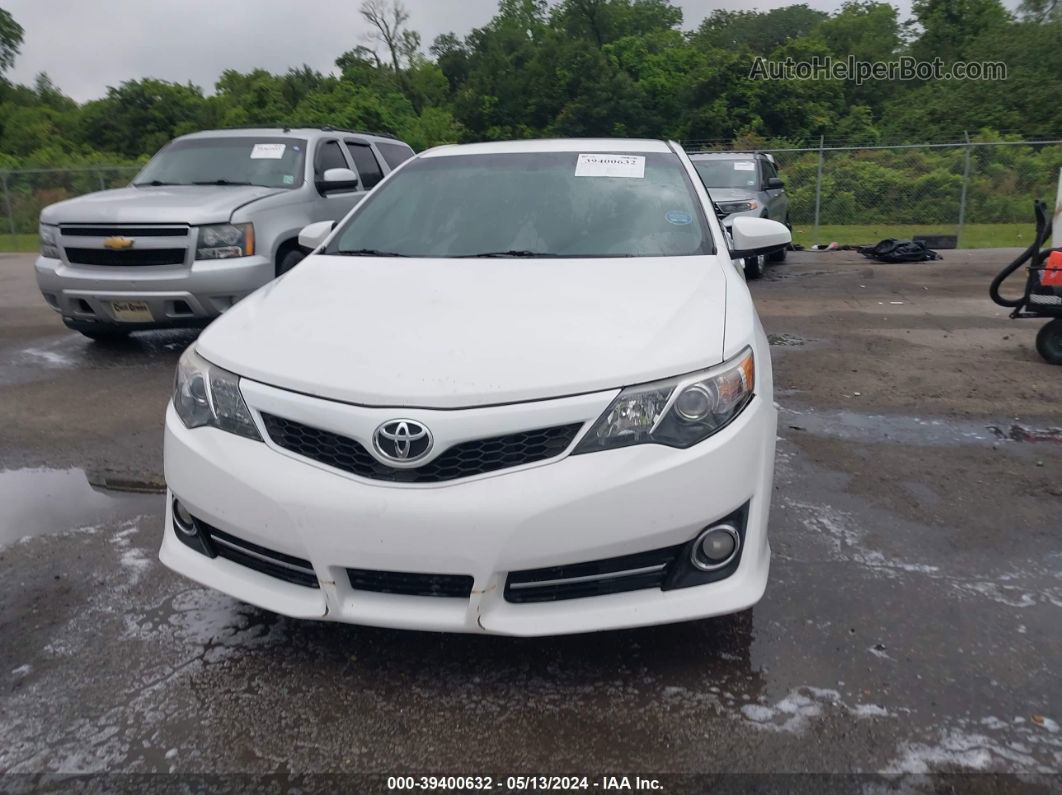 2014 Toyota Camry Se White vin: 4T1BF1FK2EU806083