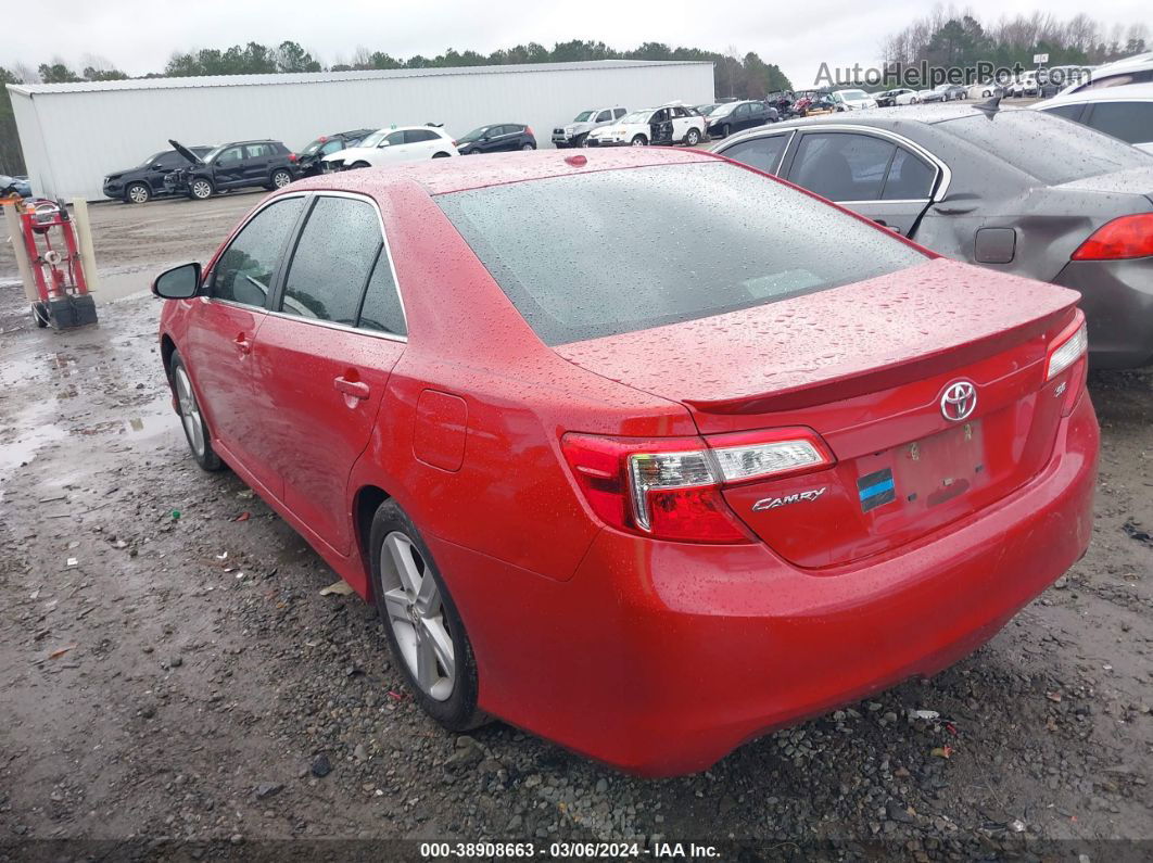 2014 Toyota Camry Se Red vin: 4T1BF1FK2EU809064