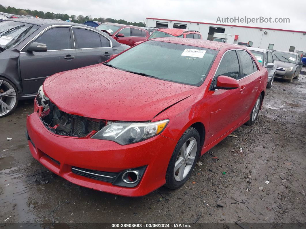 2014 Toyota Camry Se Red vin: 4T1BF1FK2EU809064