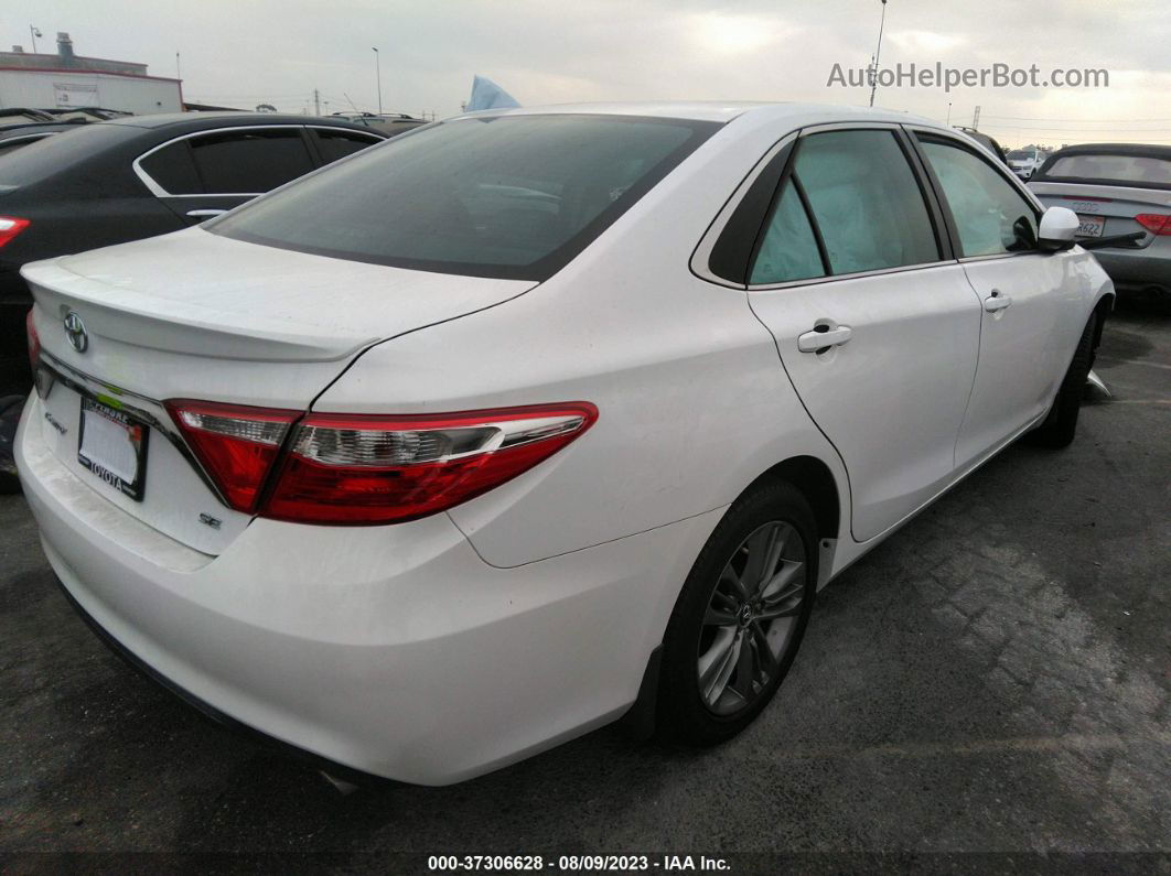 2016 Toyota Camry Xle/se/le/xse White vin: 4T1BF1FK2GU124906