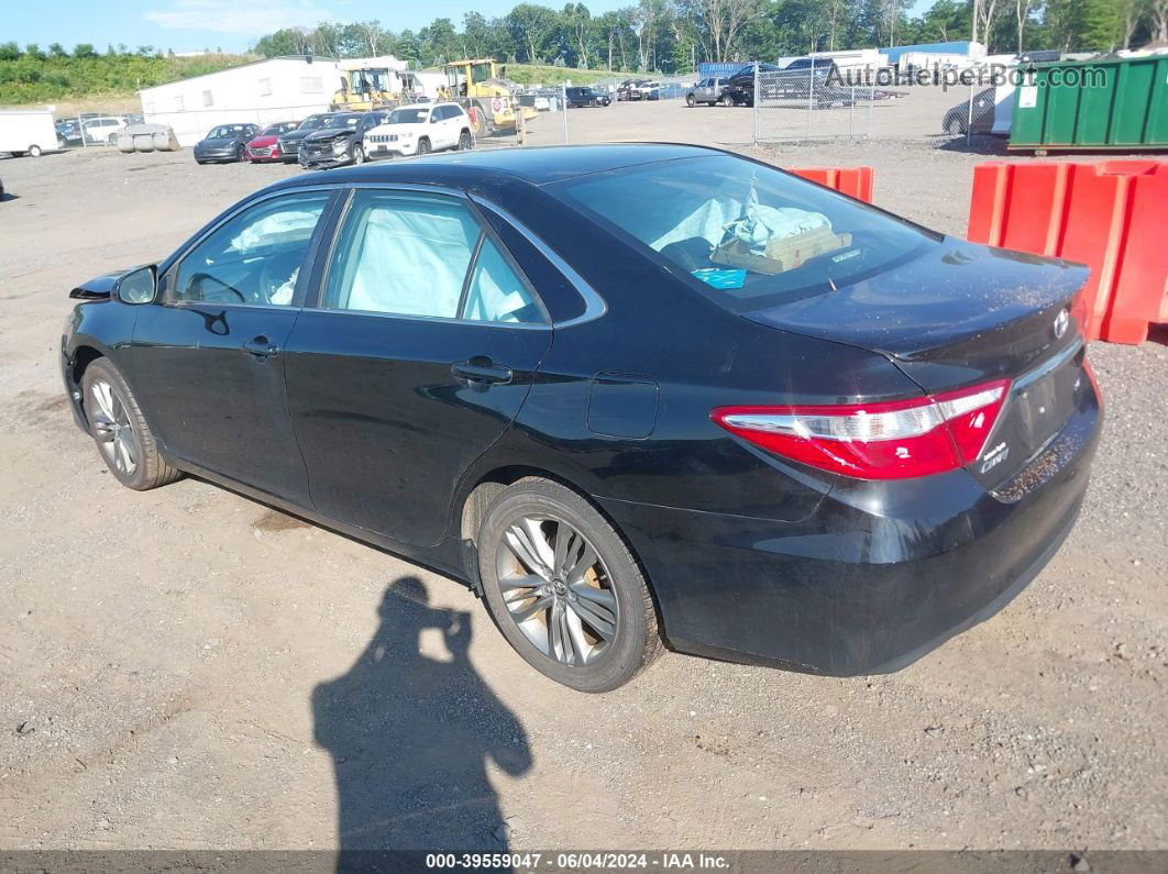 2016 Toyota Camry Se Black vin: 4T1BF1FK2GU212502