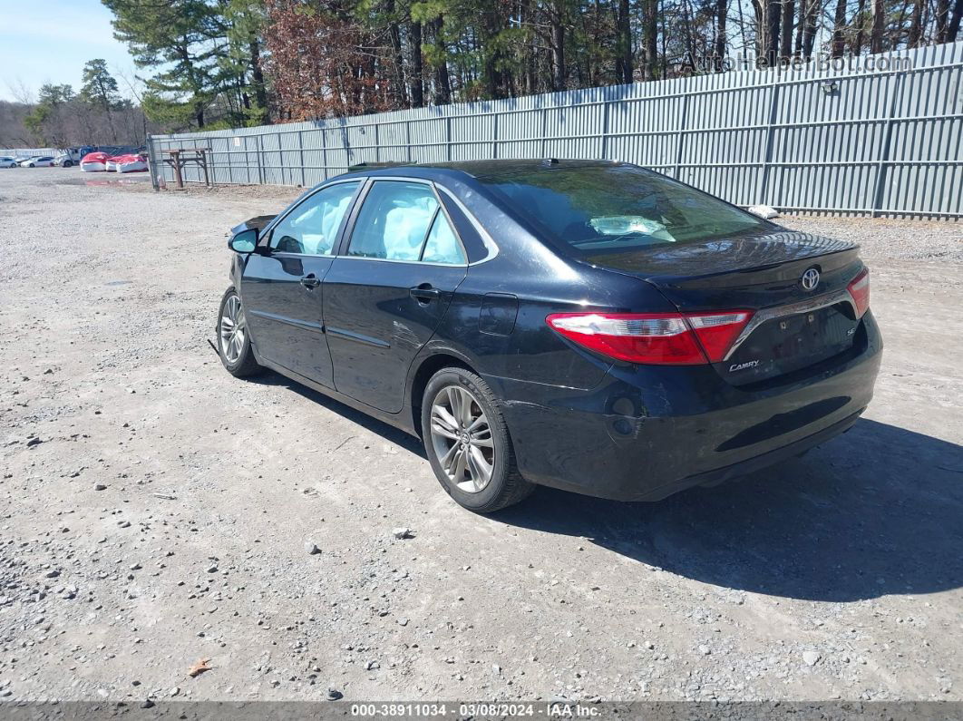 2016 Toyota Camry Se Black vin: 4T1BF1FK2GU228134