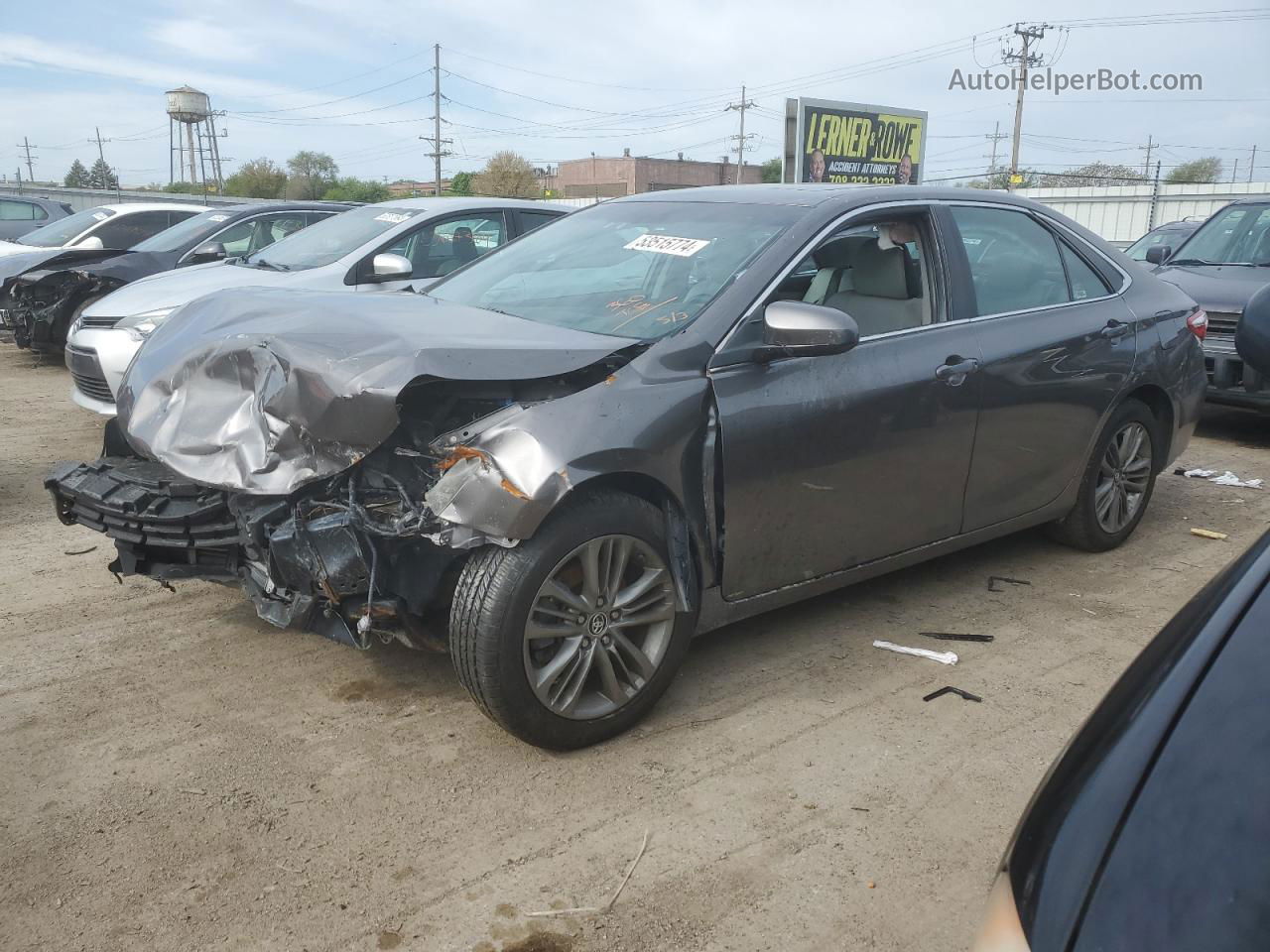 2016 Toyota Camry Le Gray vin: 4T1BF1FK2GU525839