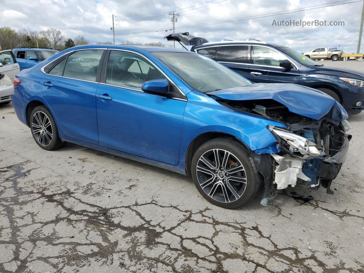 2016 Toyota Camry Le Синий vin: 4T1BF1FK2GU530460