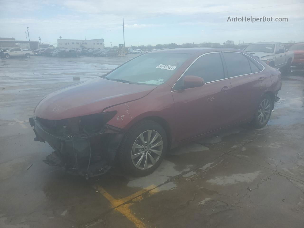 2016 Toyota Camry Le Бордовый vin: 4T1BF1FK2GU576225