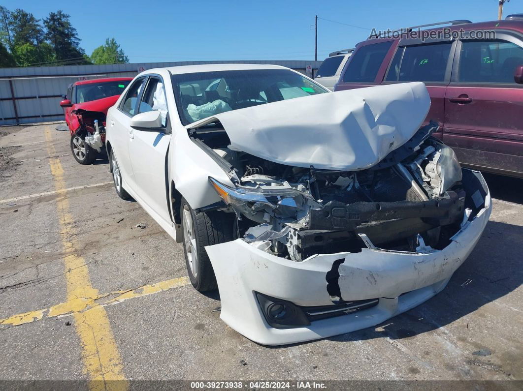 2014 Toyota Camry Se White vin: 4T1BF1FK3EU447374