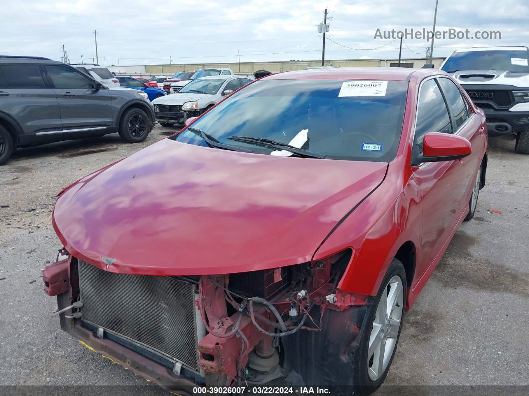 2014 Toyota Camry Se Red vin: 4T1BF1FK3EU743723