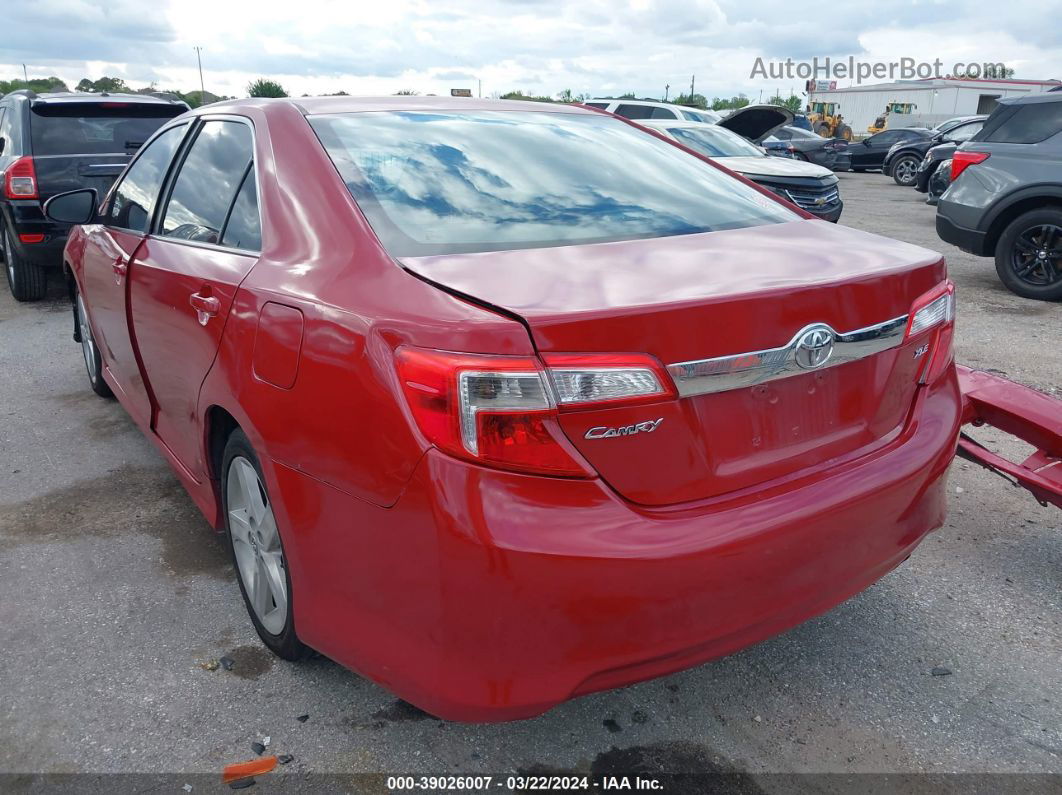 2014 Toyota Camry Se Red vin: 4T1BF1FK3EU743723