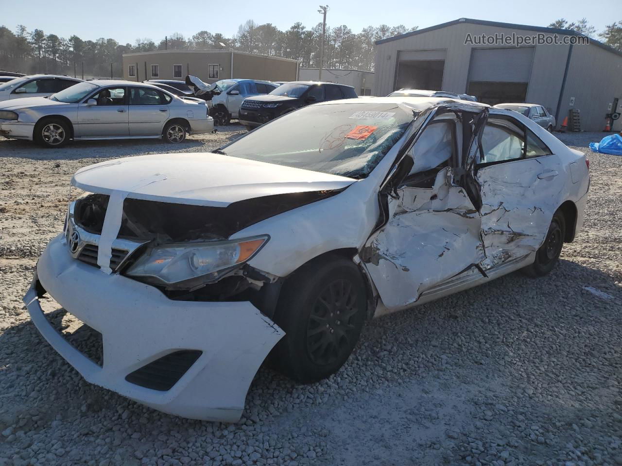 2014 Toyota Camry L Белый vin: 4T1BF1FK3EU854689