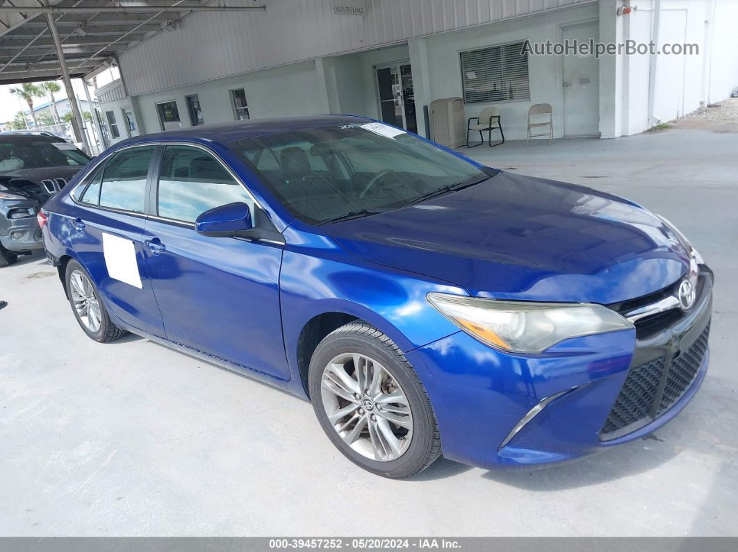 2016 Toyota Camry Se Blue vin: 4T1BF1FK3GU500559