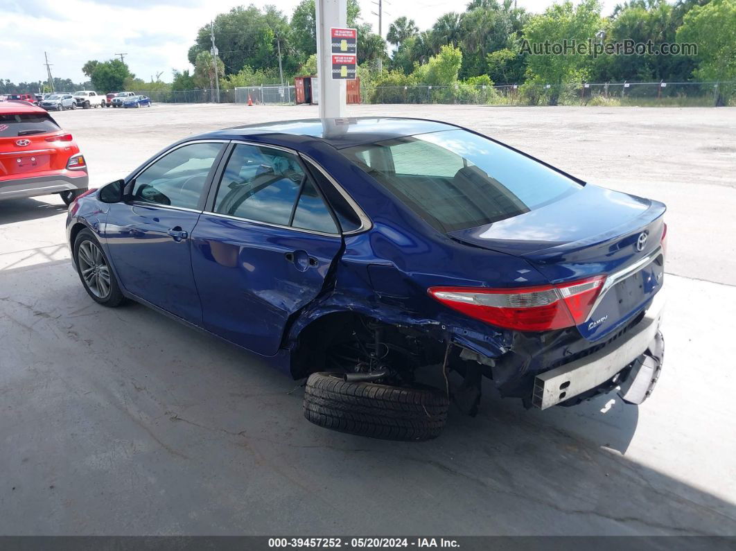 2016 Toyota Camry Se Blue vin: 4T1BF1FK3GU500559