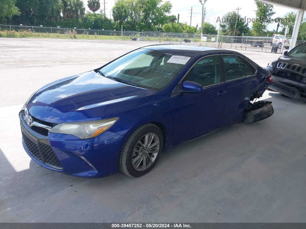 2016 Toyota Camry Se Blue vin: 4T1BF1FK3GU500559