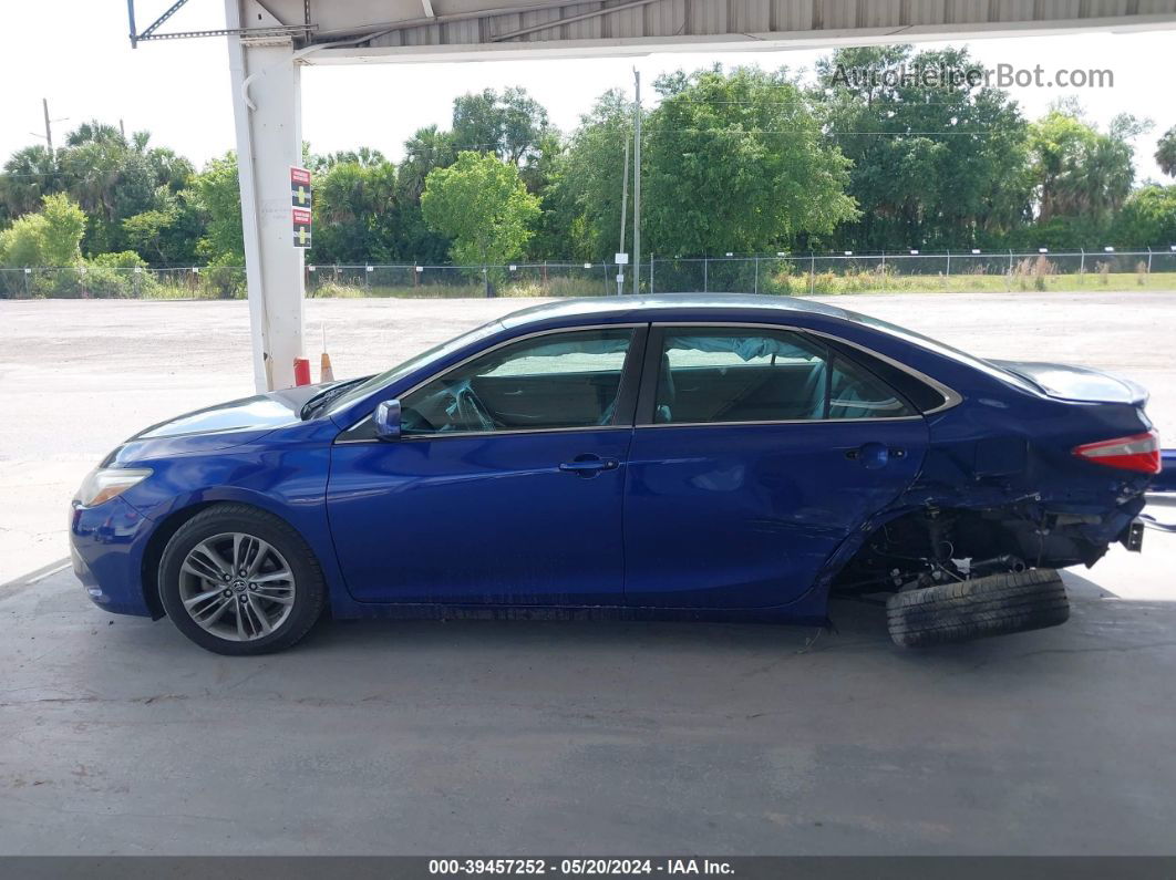 2016 Toyota Camry Se Blue vin: 4T1BF1FK3GU500559