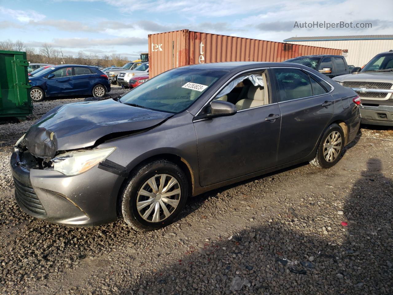 2016 Toyota Camry Le Серый vin: 4T1BF1FK3GU541211