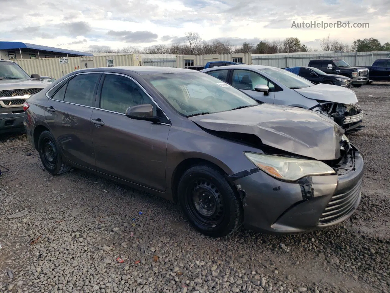 2016 Toyota Camry Le Серый vin: 4T1BF1FK3GU541211