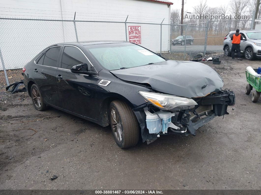 2016 Toyota Camry Se Black vin: 4T1BF1FK3GU555447