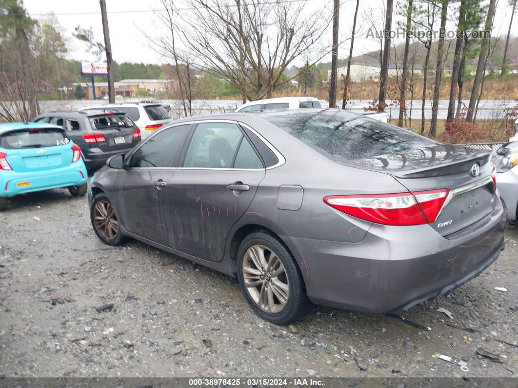 2016 Toyota Camry Se Gray vin: 4T1BF1FK3GU567324