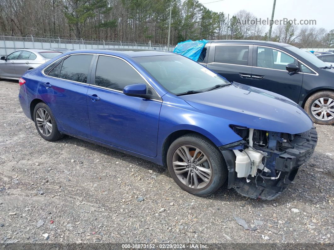 2016 Toyota Camry Se Blue vin: 4T1BF1FK3GU573723