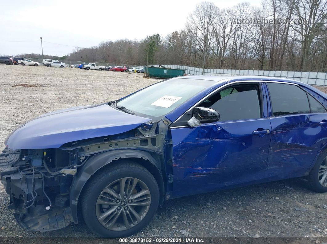 2016 Toyota Camry Se Blue vin: 4T1BF1FK3GU573723