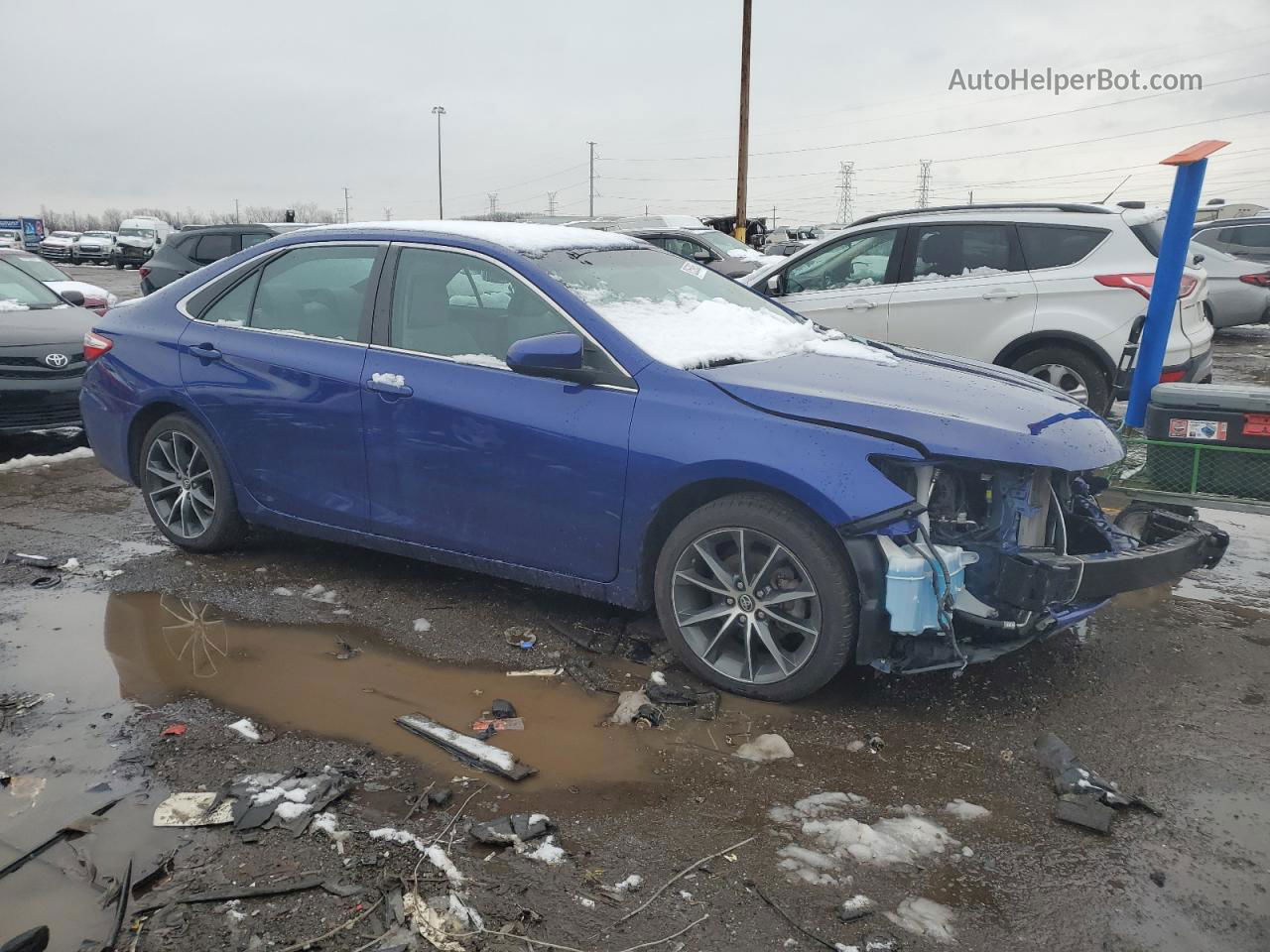 2016 Toyota Camry Le Синий vin: 4T1BF1FK3GU590540