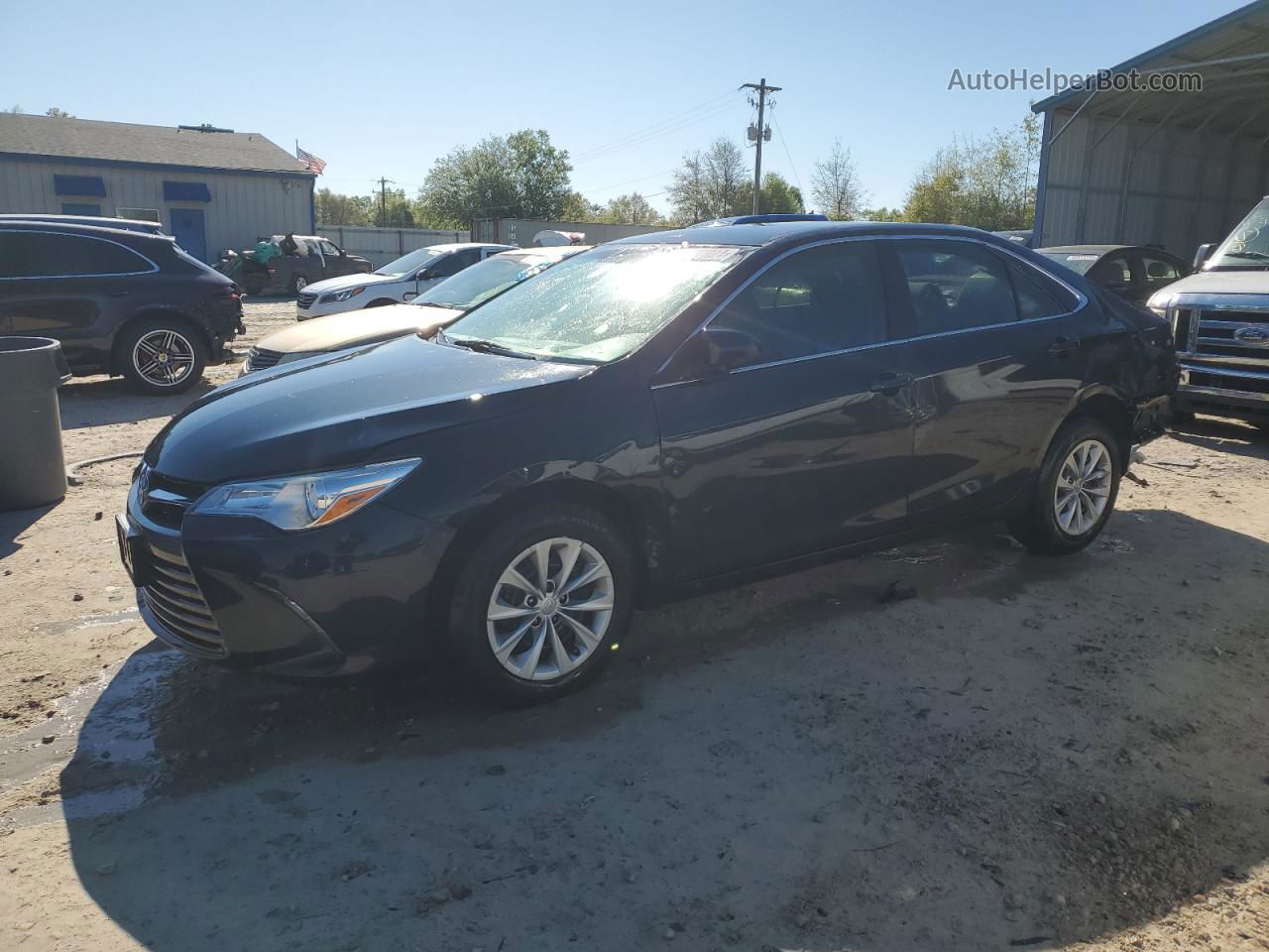 2017 Toyota Camry Le Черный vin: 4T1BF1FK3HU741796