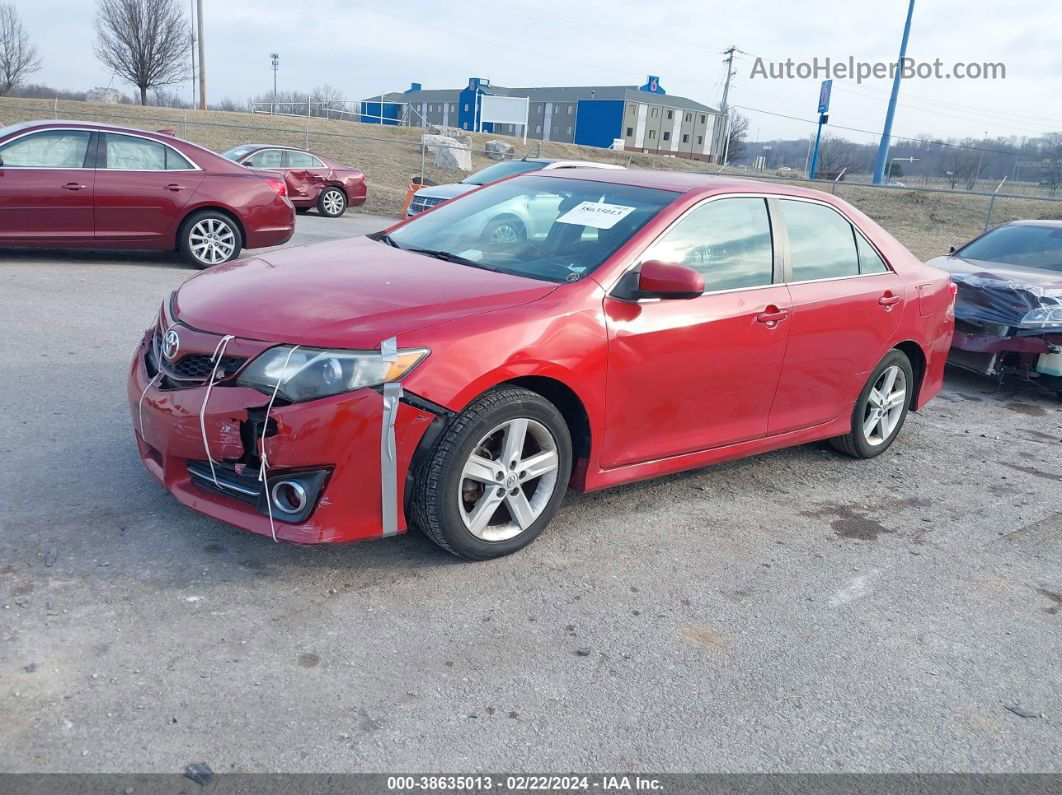 2012 Toyota Camry Se Red vin: 4T1BF1FK4CU521429