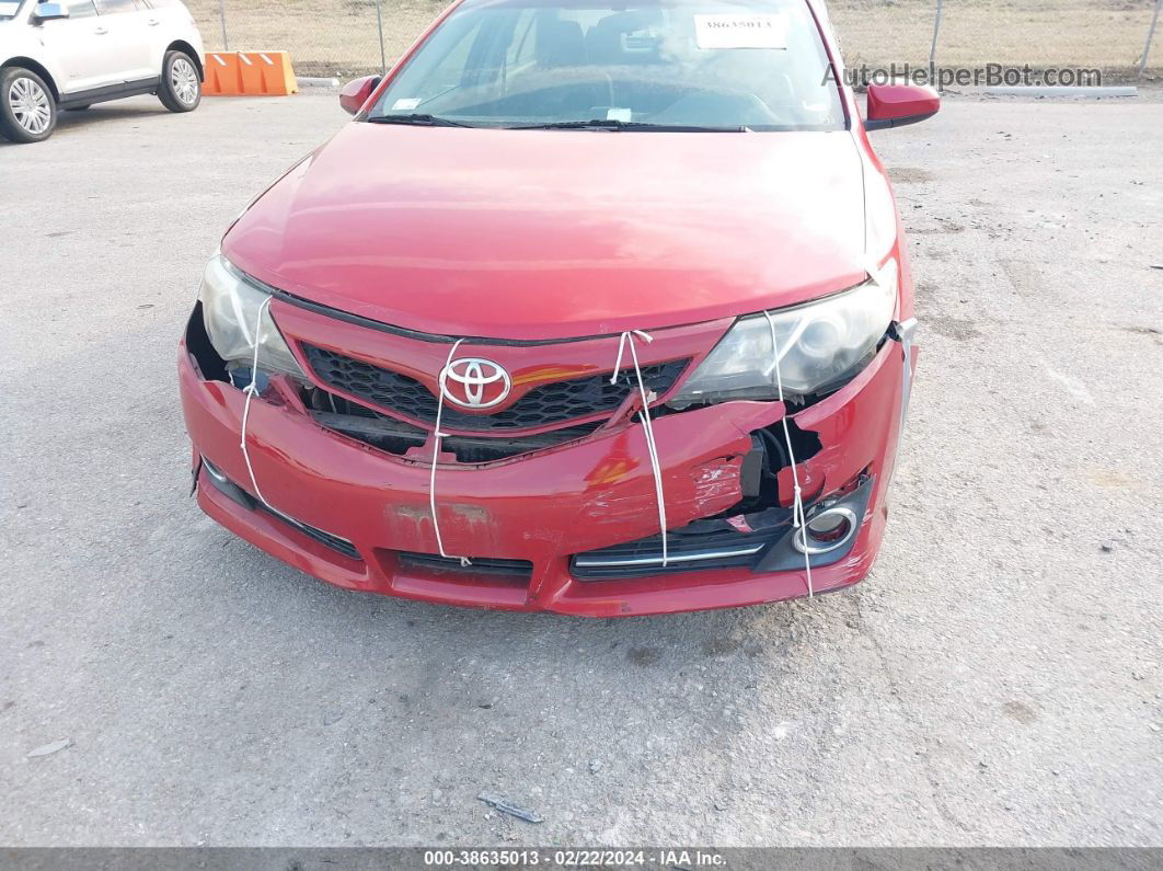 2012 Toyota Camry Se Red vin: 4T1BF1FK4CU521429