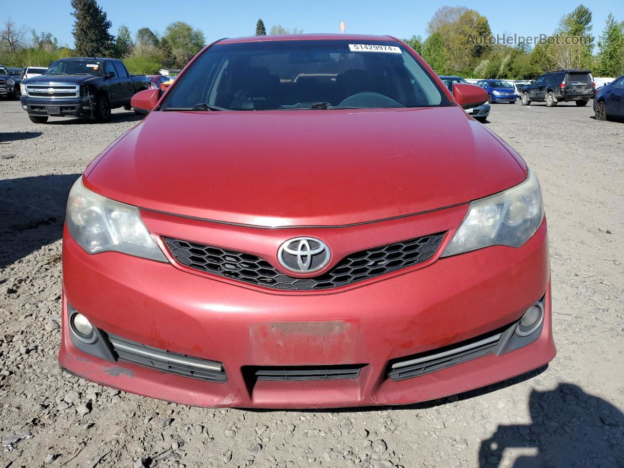 2012 Toyota Camry Base Red vin: 4T1BF1FK4CU603242