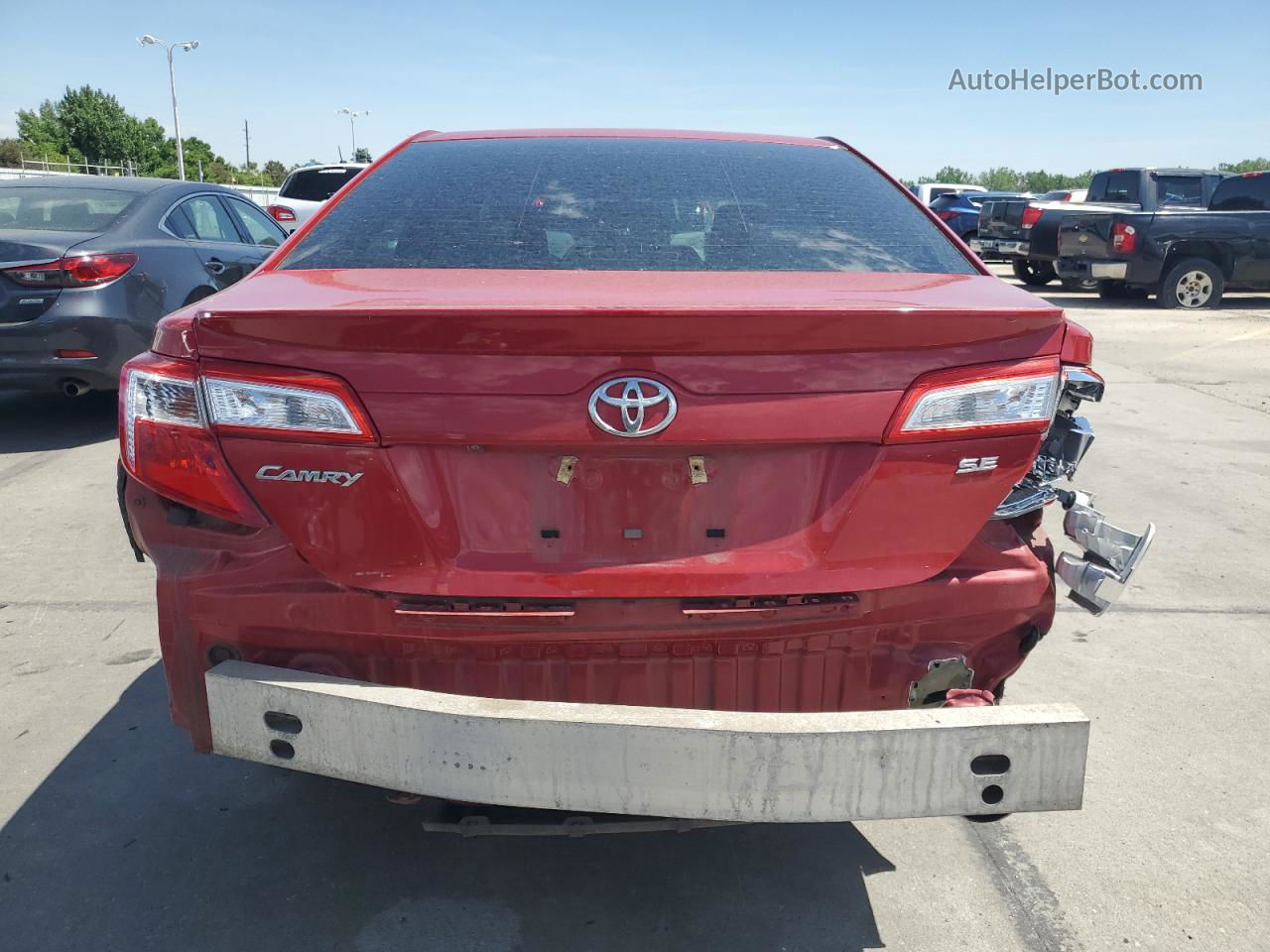 2014 Toyota Camry L Red vin: 4T1BF1FK4EU798598