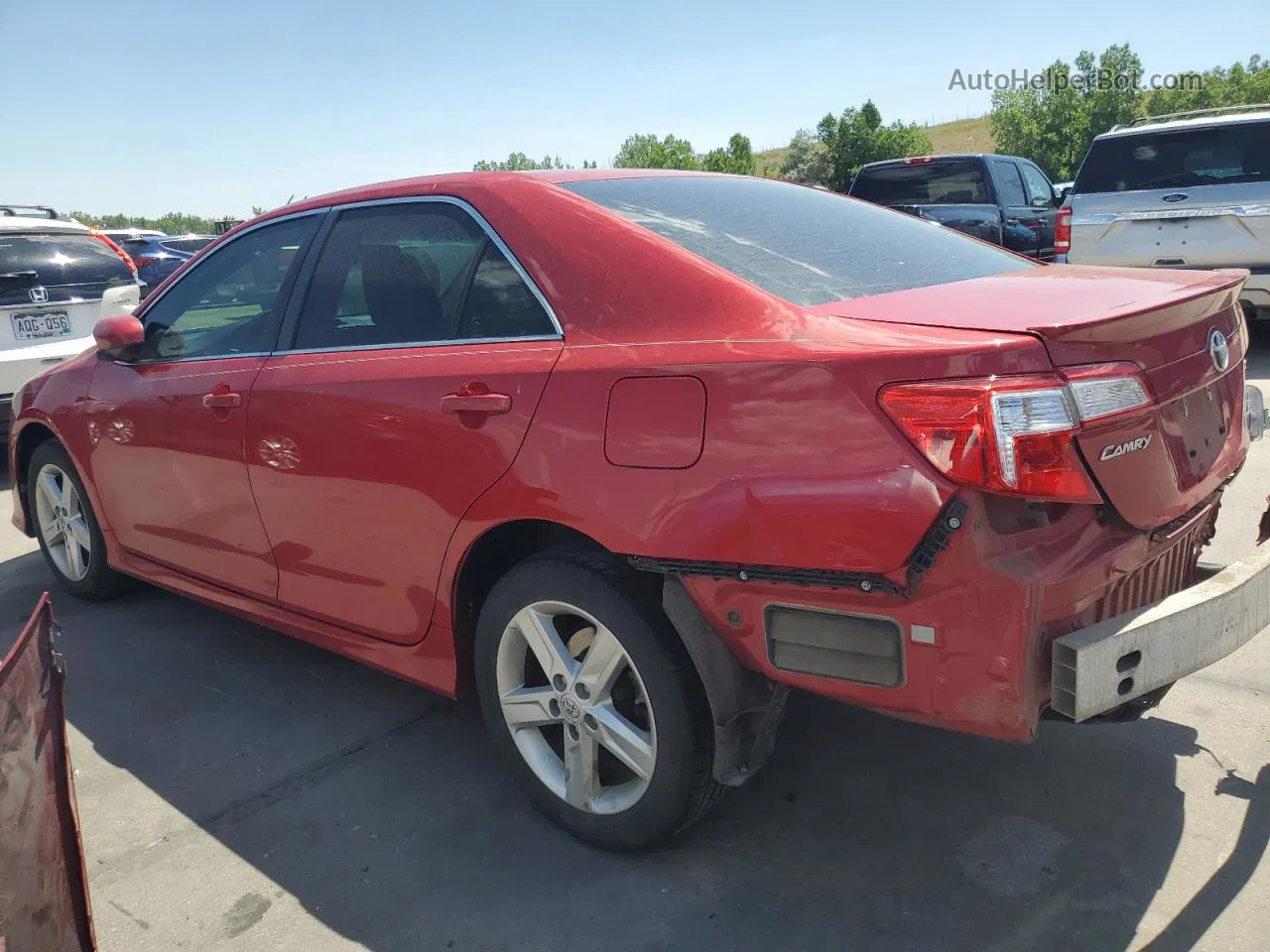 2014 Toyota Camry L Red vin: 4T1BF1FK4EU798598