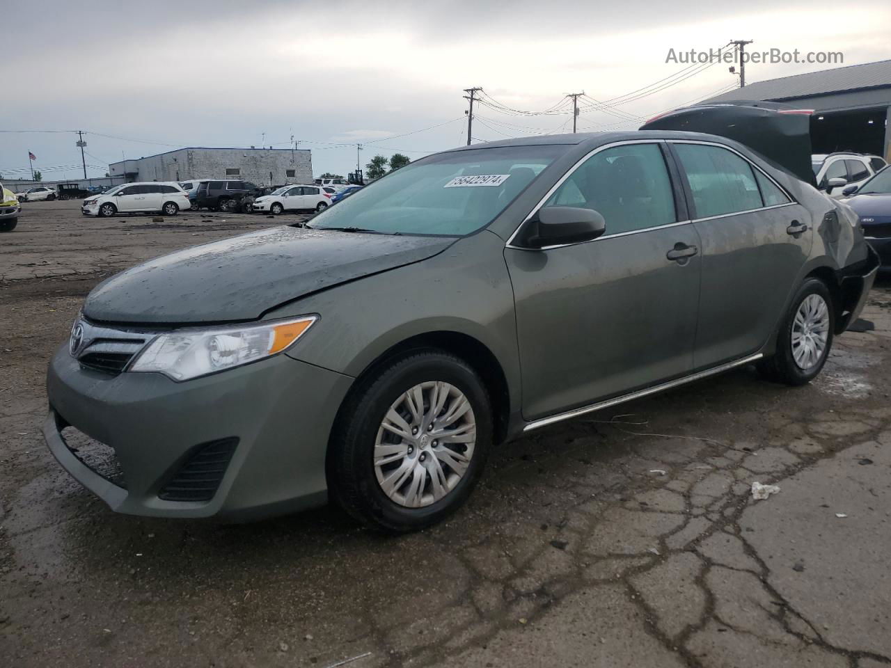 2014 Toyota Camry L Зеленый vin: 4T1BF1FK4EU824133