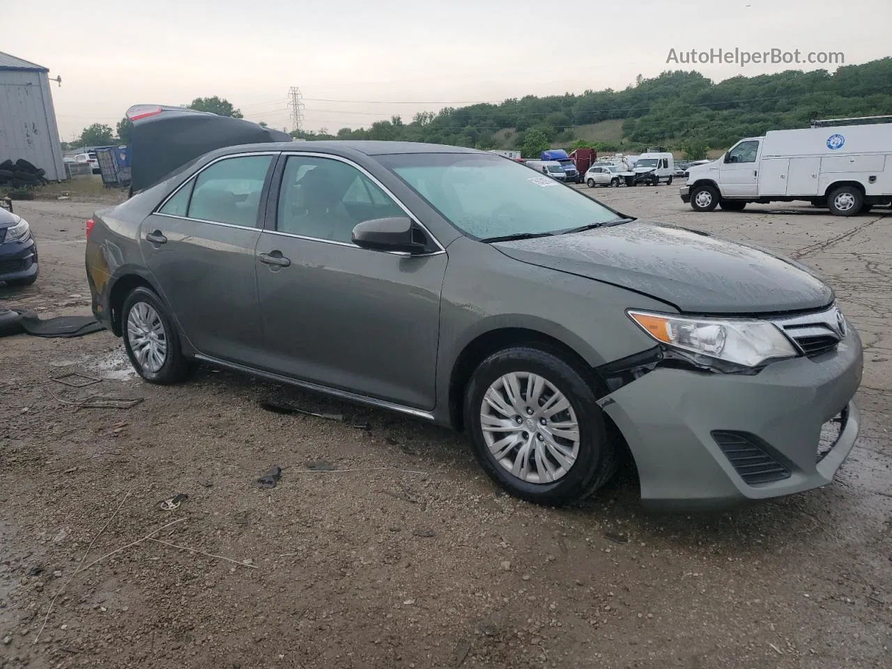 2014 Toyota Camry L Зеленый vin: 4T1BF1FK4EU824133