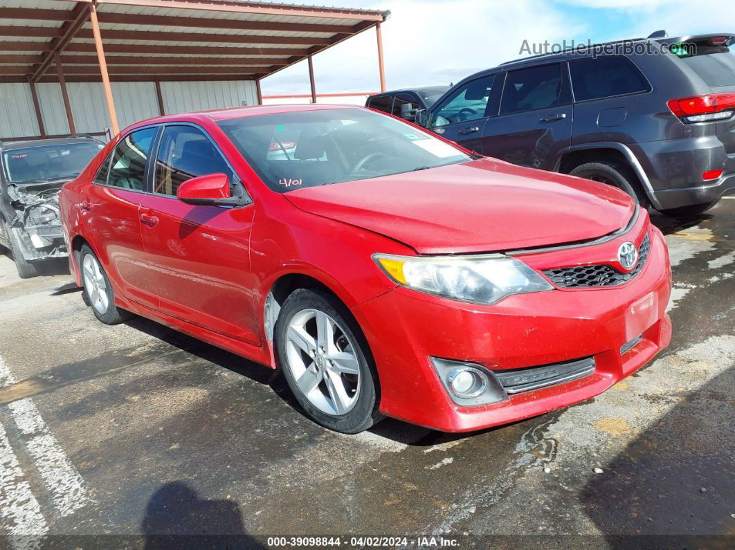 2014 Toyota Camry Se Red vin: 4T1BF1FK4EU837867