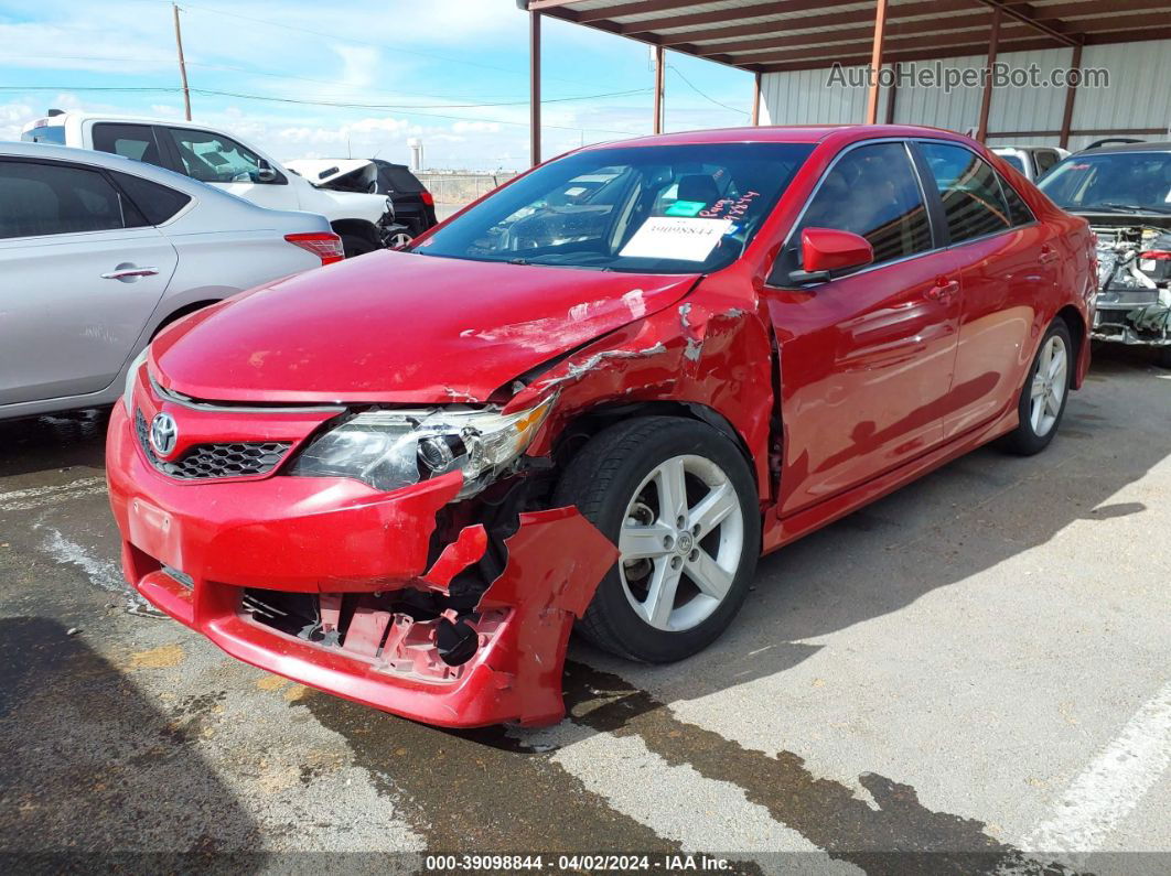 2014 Toyota Camry Se Red vin: 4T1BF1FK4EU837867