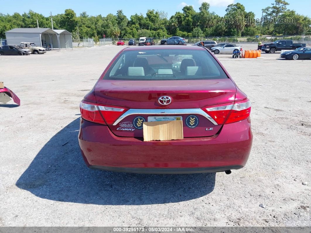 2016 Toyota Camry Le Red vin: 4T1BF1FK4GU515412