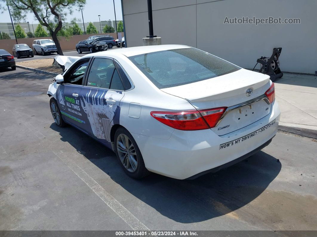 2016 Toyota Camry Se White vin: 4T1BF1FK4GU517323