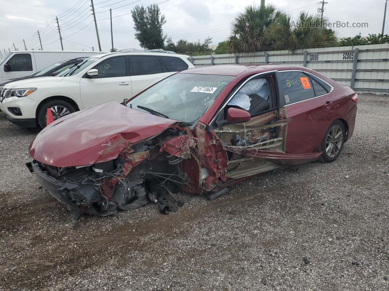 2016 Toyota Camry Le Burgundy vin: 4T1BF1FK4GU553433