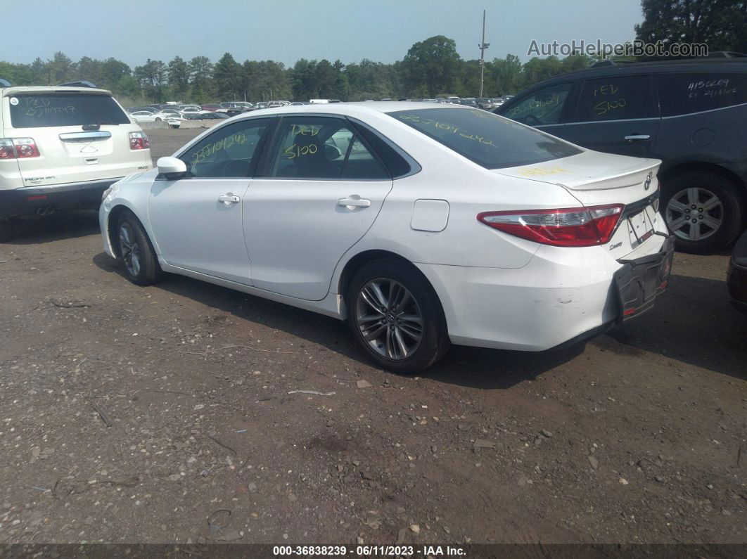 2016 Toyota Camry Xle/se/le/xse White vin: 4T1BF1FK4GU575447