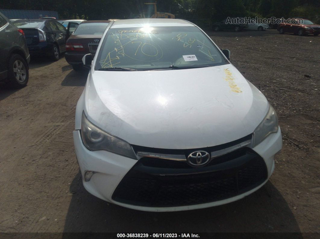 2016 Toyota Camry Xle/se/le/xse White vin: 4T1BF1FK4GU575447