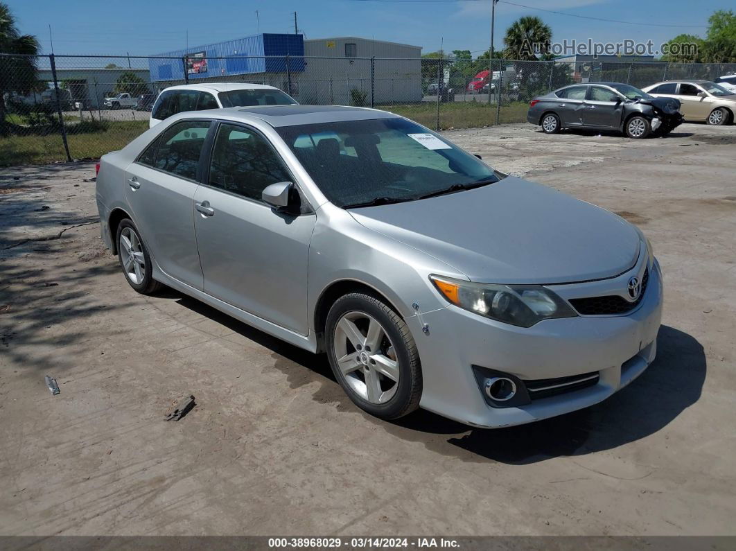 2012 Toyota Camry Se Silver vin: 4T1BF1FK5CU083844