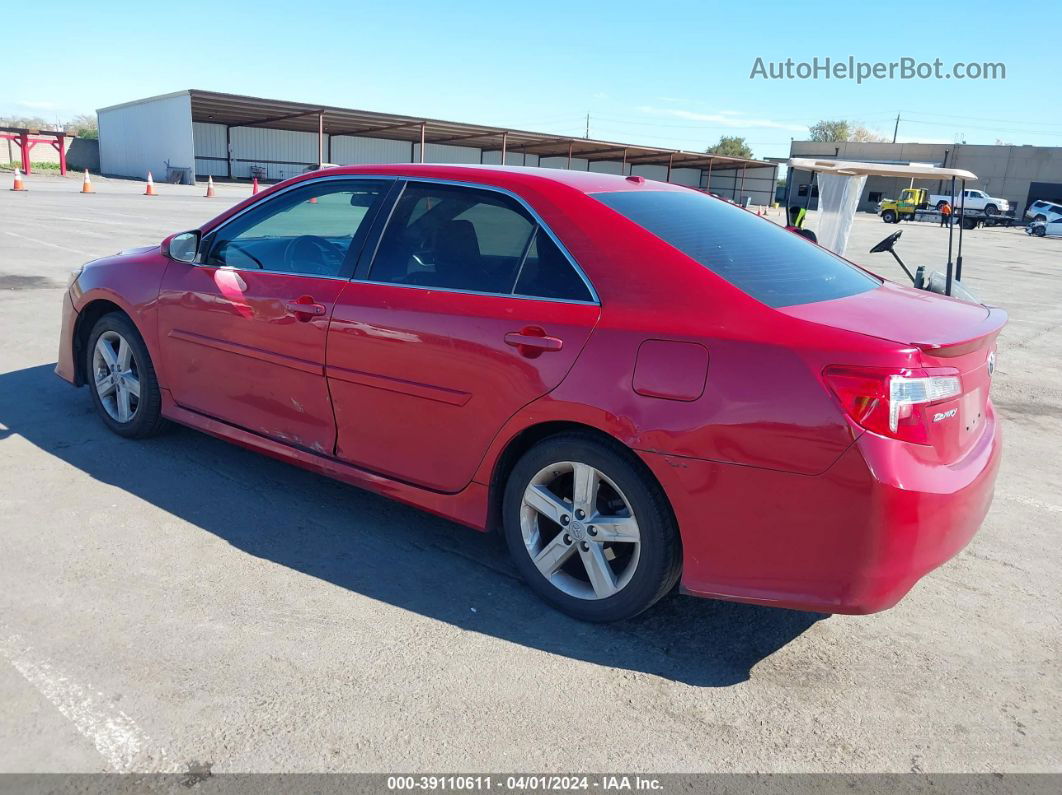 2012 Toyota Camry Se Red vin: 4T1BF1FK5CU599878