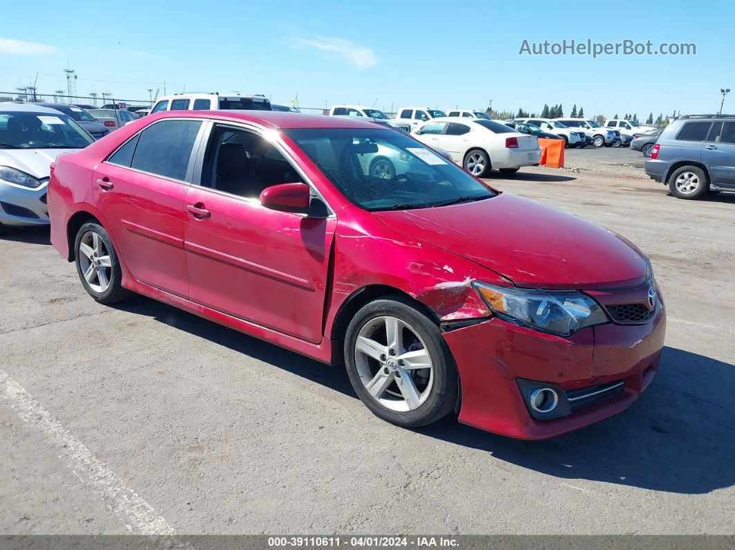 2012 Toyota Camry Se Red vin: 4T1BF1FK5CU599878