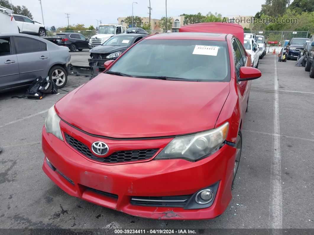 2012 Toyota Camry Se Limited Edition Red vin: 4T1BF1FK5CU612130