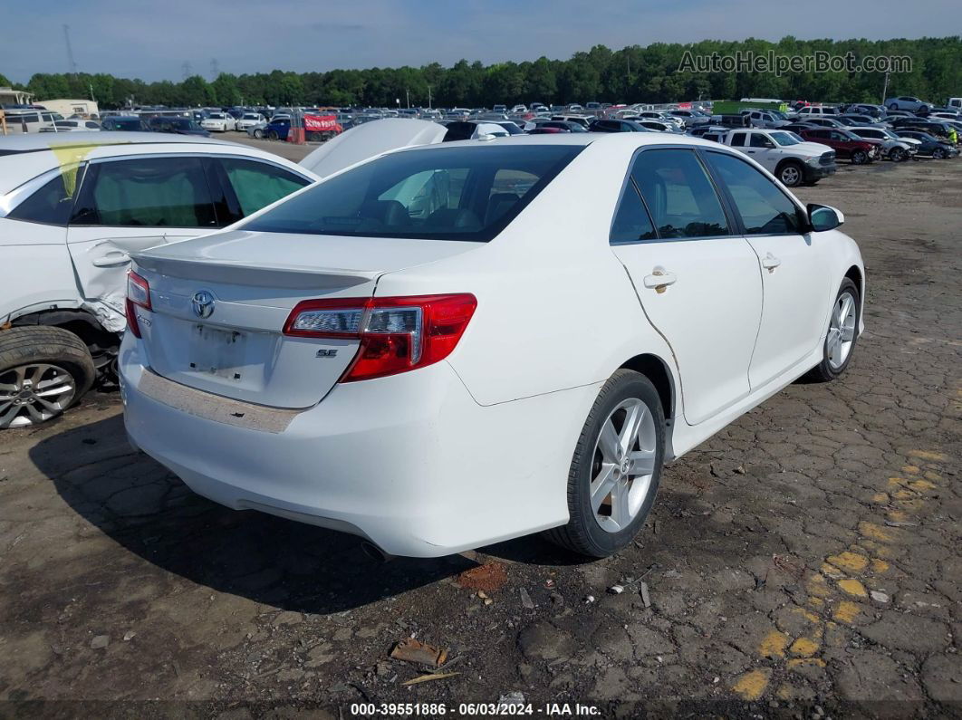 2012 Toyota Camry Se White vin: 4T1BF1FK5CU615206