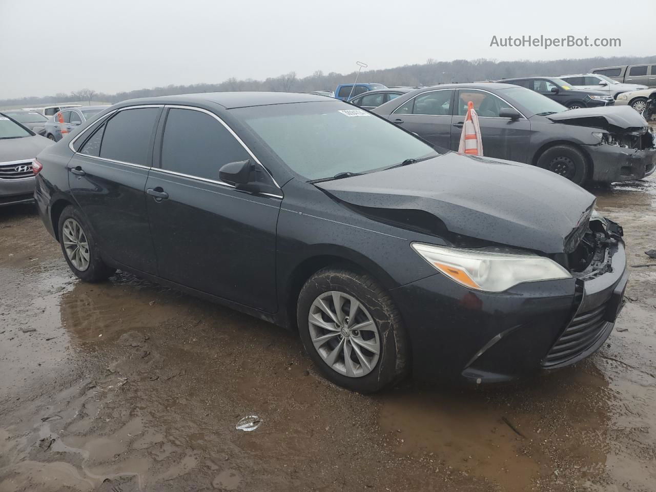 2016 Toyota Camry Le Черный vin: 4T1BF1FK5GU181293