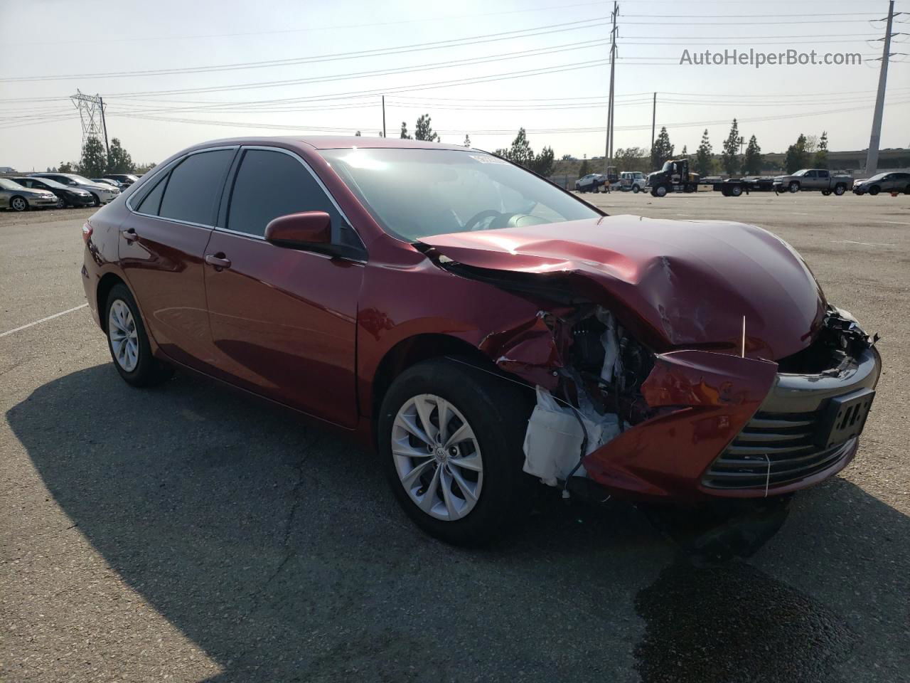 2016 Toyota Camry Le Burgundy vin: 4T1BF1FK5GU536883