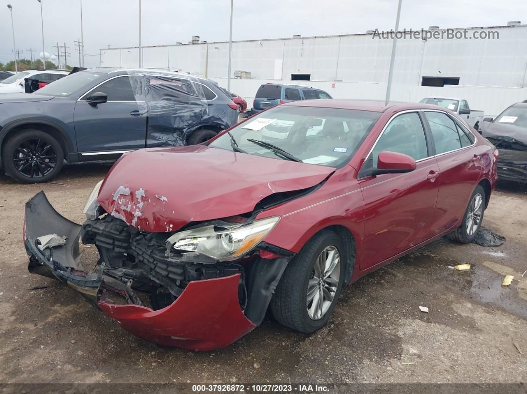 2016 Toyota Camry Se Red vin: 4T1BF1FK5GU597327