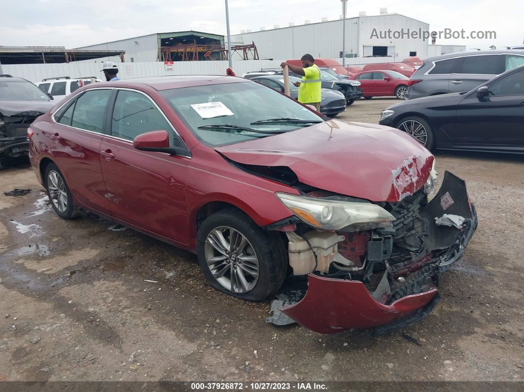 2016 Toyota Camry Se Красный vin: 4T1BF1FK5GU597327