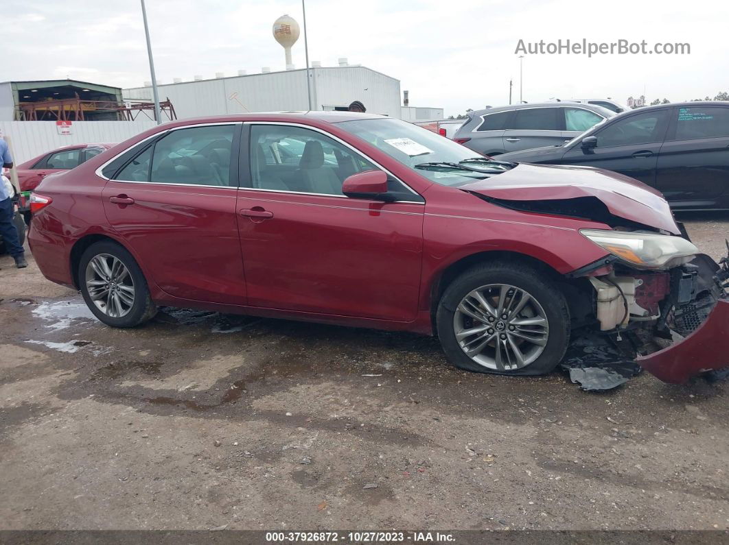 2016 Toyota Camry Se Red vin: 4T1BF1FK5GU597327